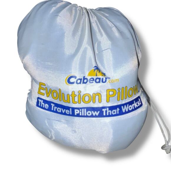 Cabeau Evolution Classic Memory Foam Neck Pillow Travel Washable Carry Bag Blue - Picture 3 of 13